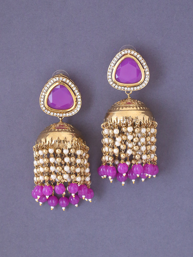Purple Pavitra Jhumkis