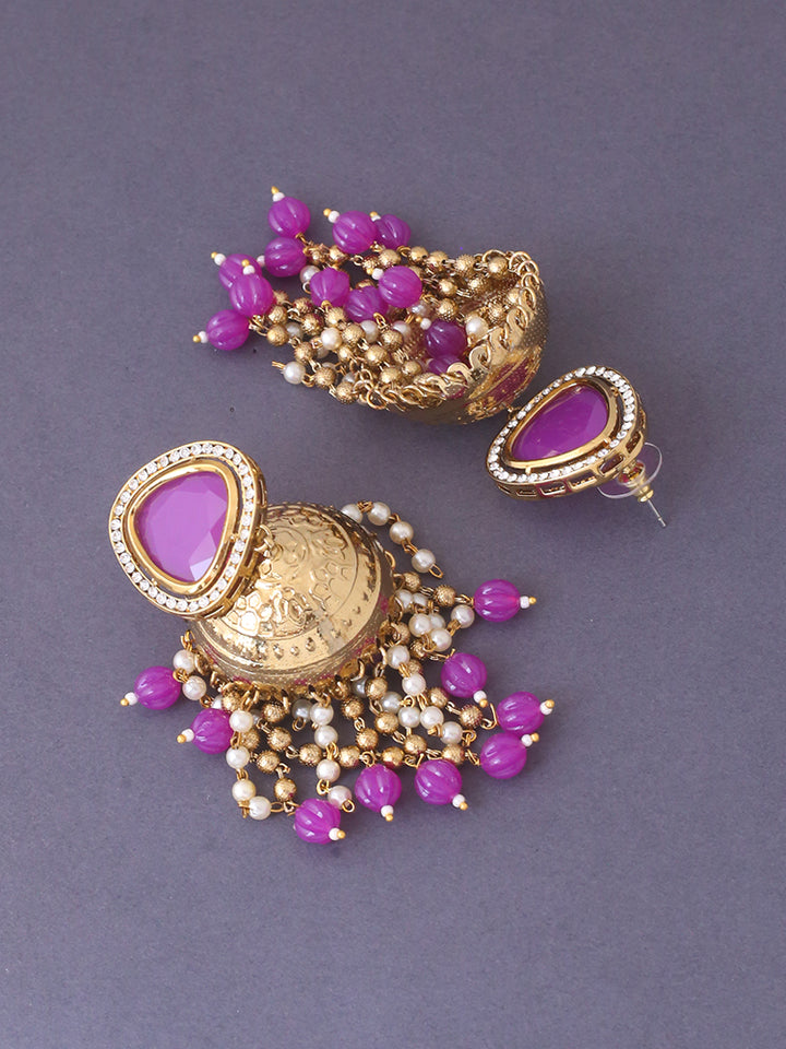 Purple Pavitra Jhumkis