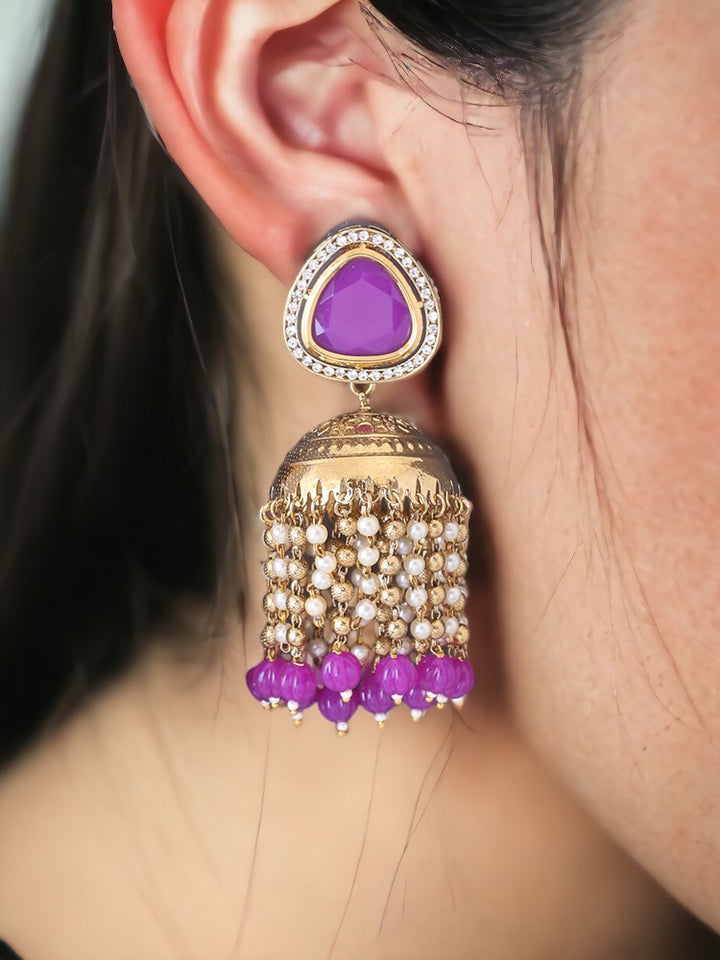 Purple Pavitra Jhumkis