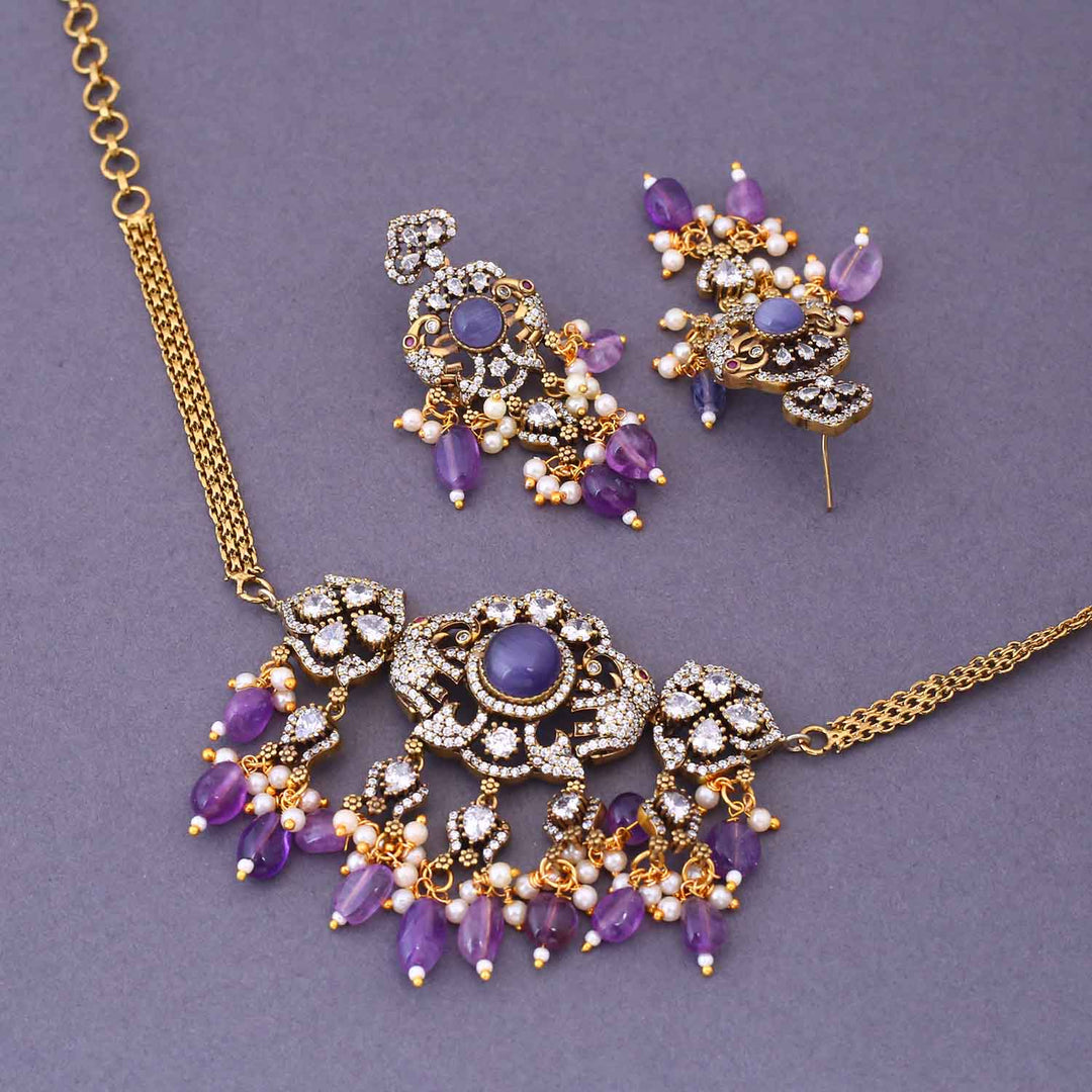 Purple Penelope Victorian Jewellery Set - New Arrival