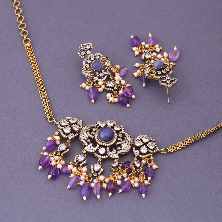 Purple Penelope Victorian Jewellery Set - New Arrival
