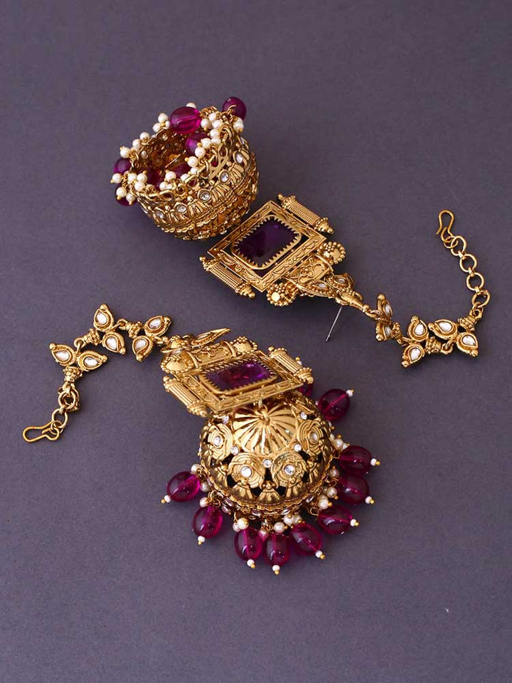 Purple Prithvika Sahara Jhumkis