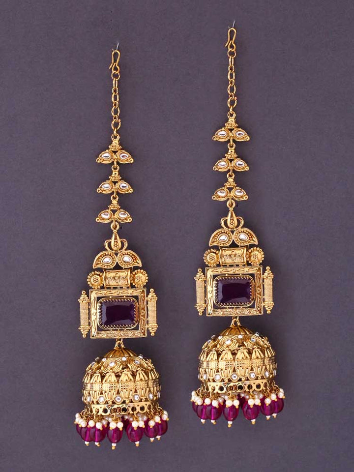 Purple Prithvika Sahara Jhumkis