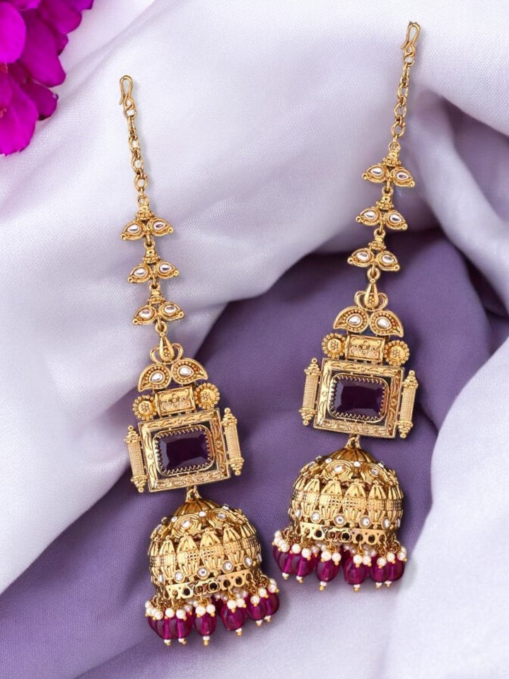 Purple Prithvika Sahara Jhumkis
