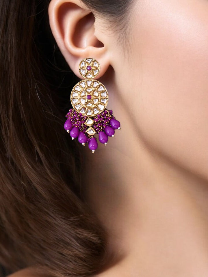 Purple Rachna Chandbalis