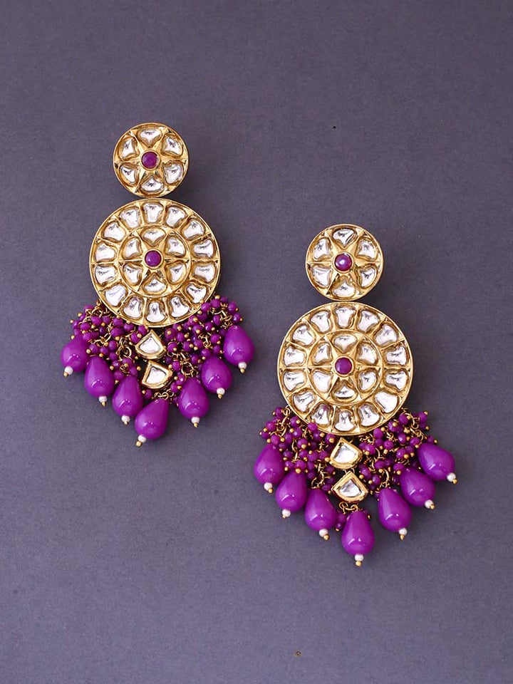 Purple Rachna Chandbalis