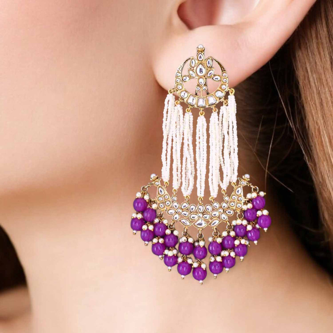 Purple Rashika Chandbalis