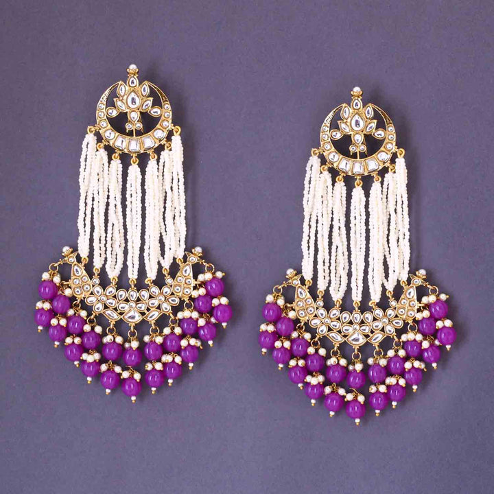 Purple Rashika Chandbalis