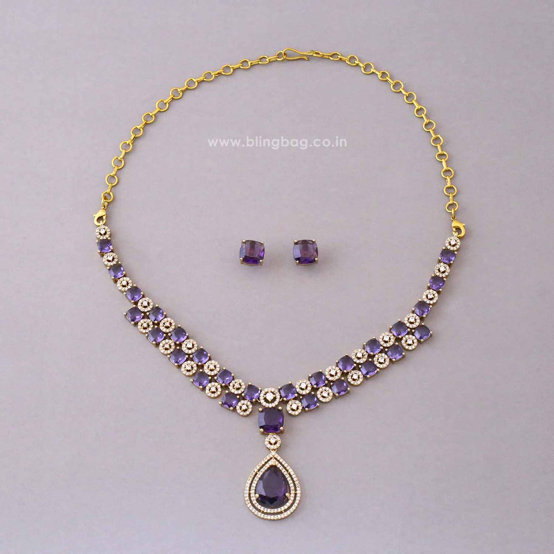 Purple Regal Victorian Jewellery Set - New Arrival