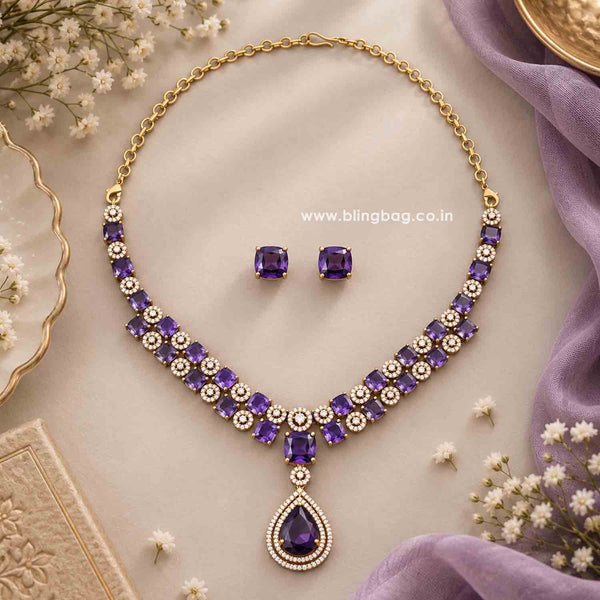 Purple Regal Victorian Jewellery Set - New Arrival