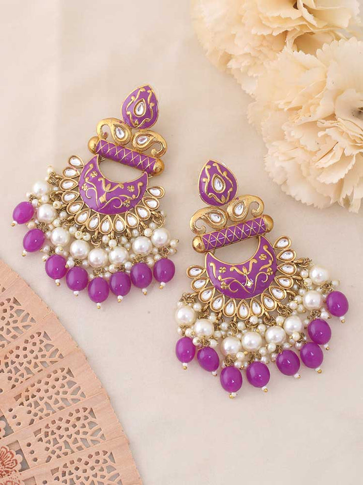 Purple Rohani Chandbalis