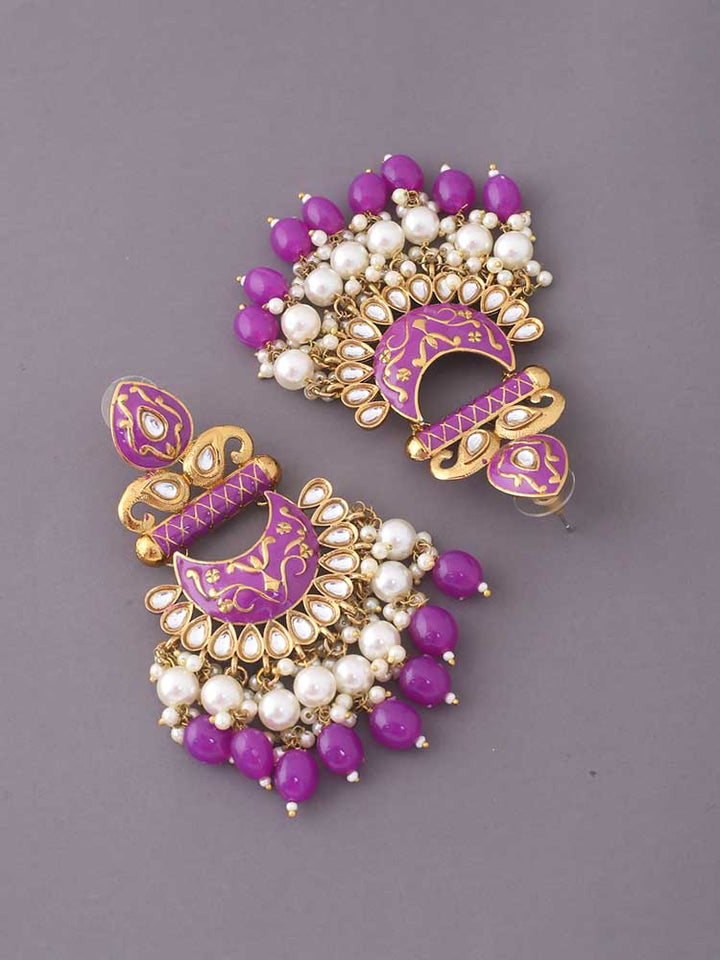 Purple Rohani Chandbalis