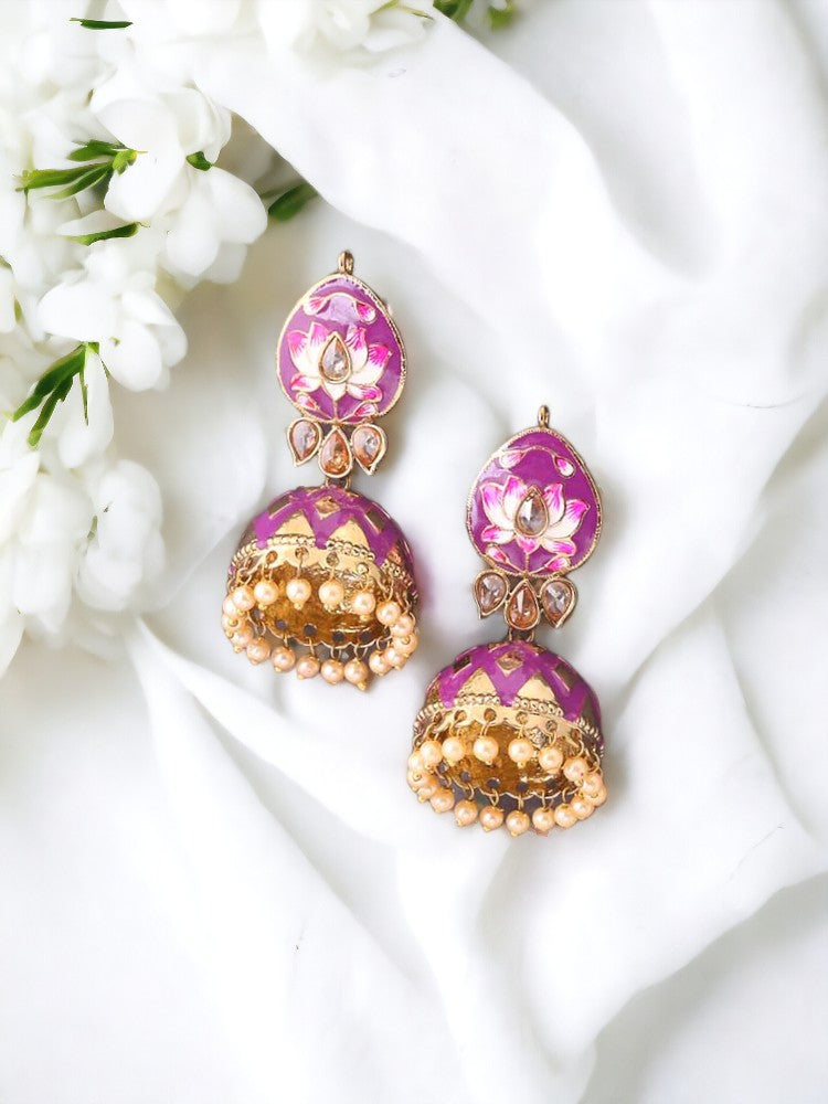 Purple Rudra Jhumkis