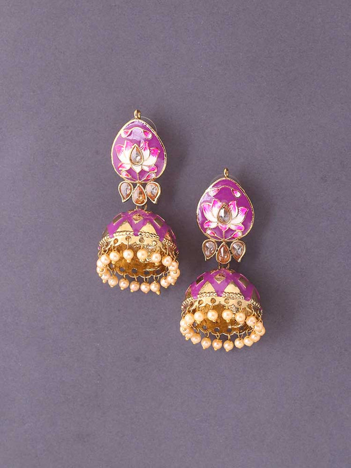 Purple Rudra Jhumkis