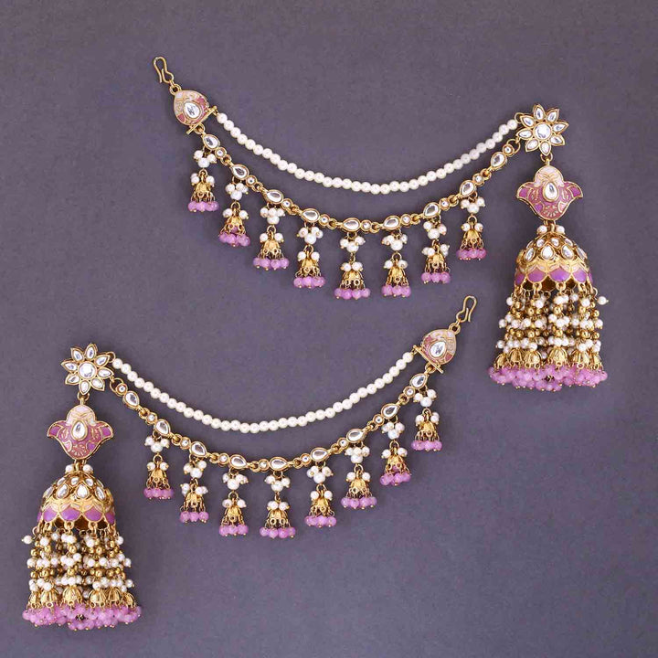 Purple Safah Sahara Jhumkis