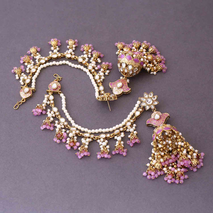 Purple Safah Sahara Jhumkis