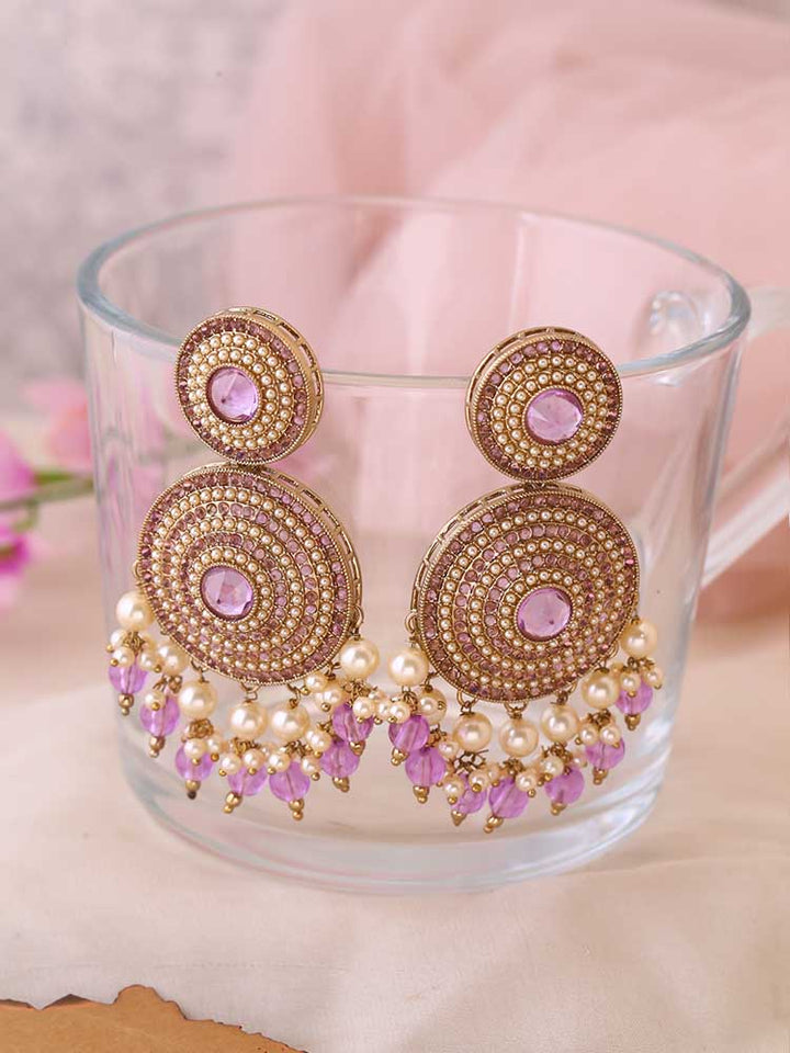 Purple Samruddhi Danglers