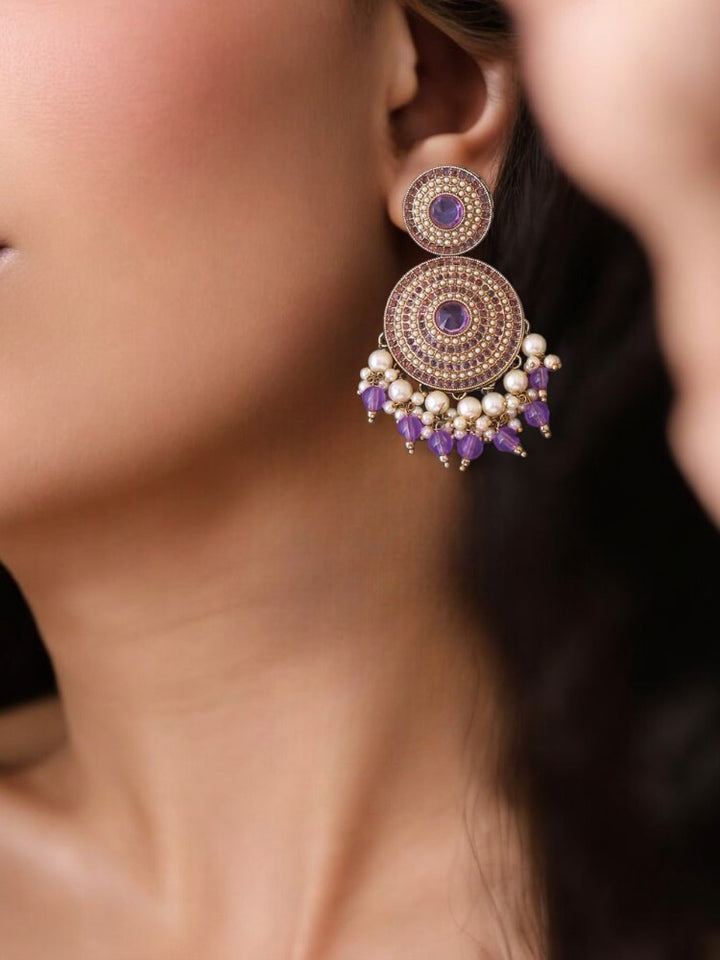 Purple Samruddhi Danglers