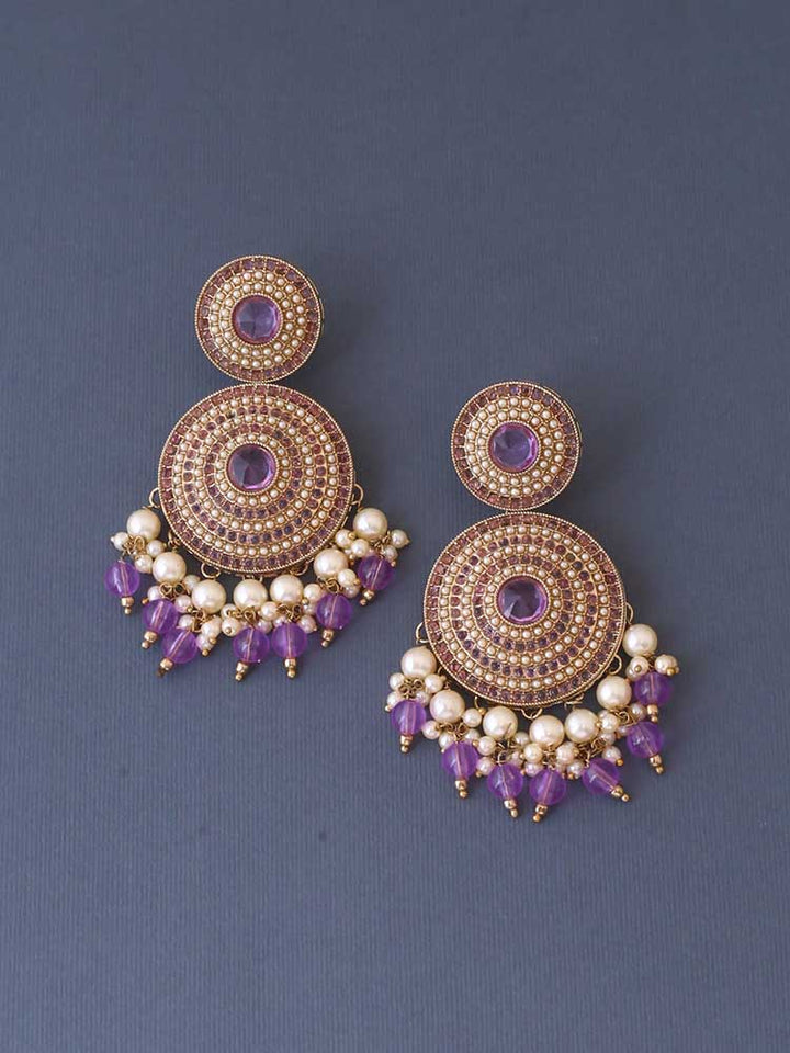 Purple Samruddhi Danglers