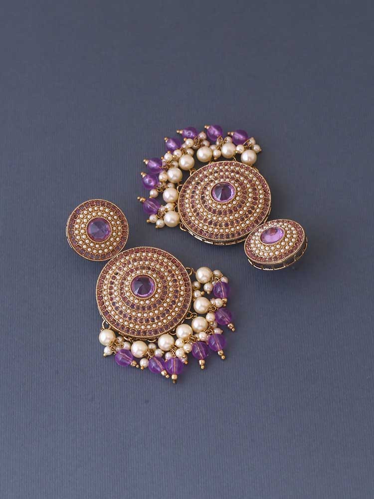 Purple Samruddhi Danglers