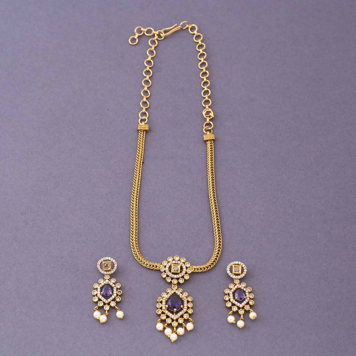 Purple Shantani Antique Pendent Set-New Arrival