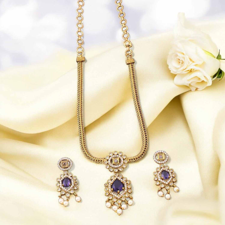 Purple Shantani Antique Pendent Set-New Arrival