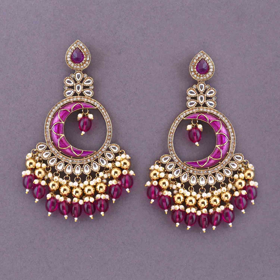 Purple Shima Chandbalis