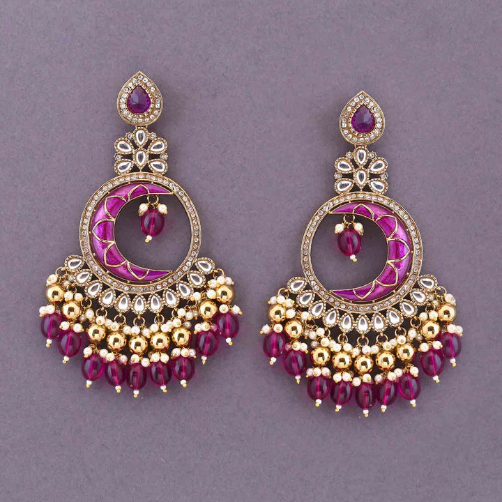 Purple Shima Chandbalis