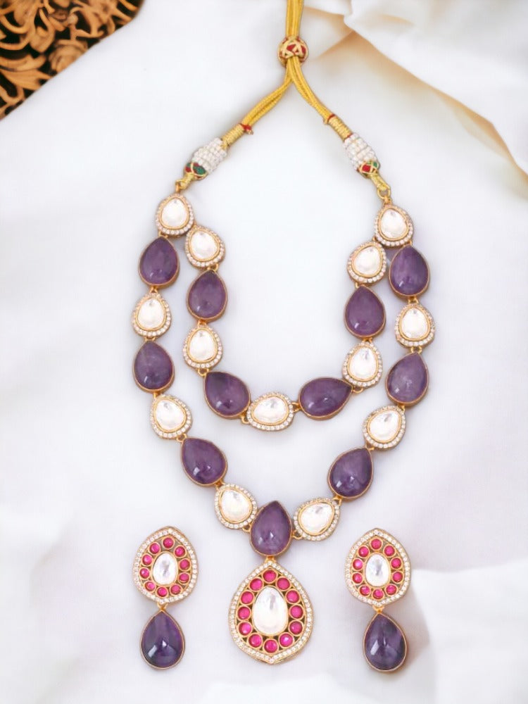Purple Shyla Jewellery Set