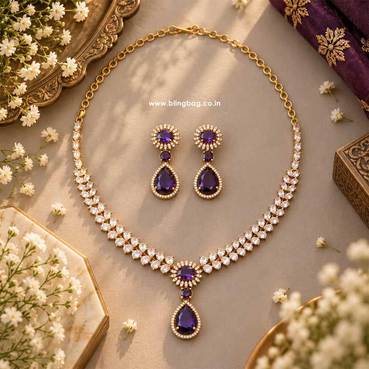 Purple Solace Victorian Jewellery Set - New Arrival