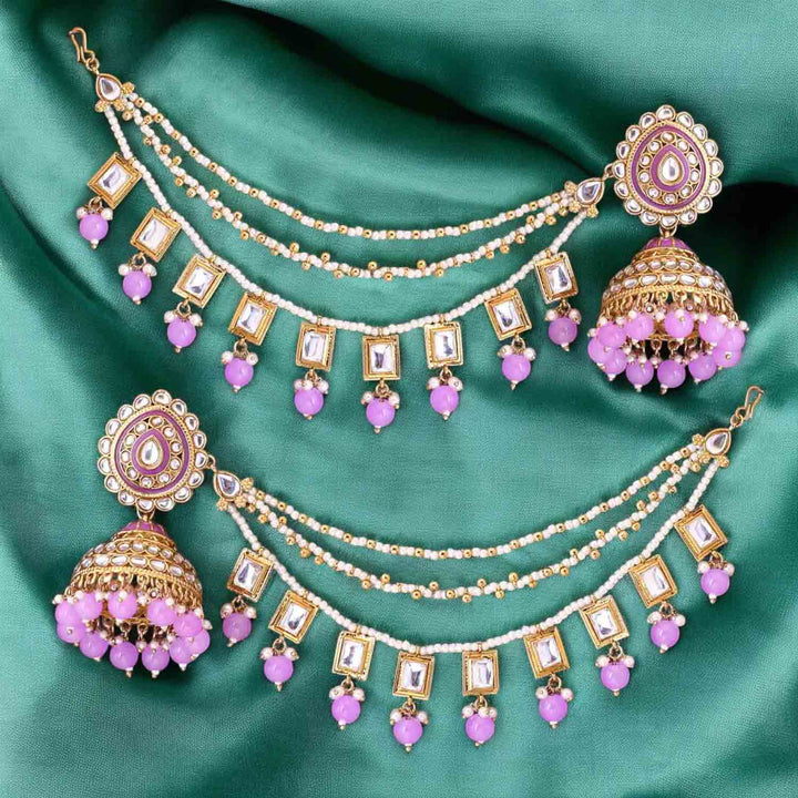 Purple Sriti Sahara Jhumkis