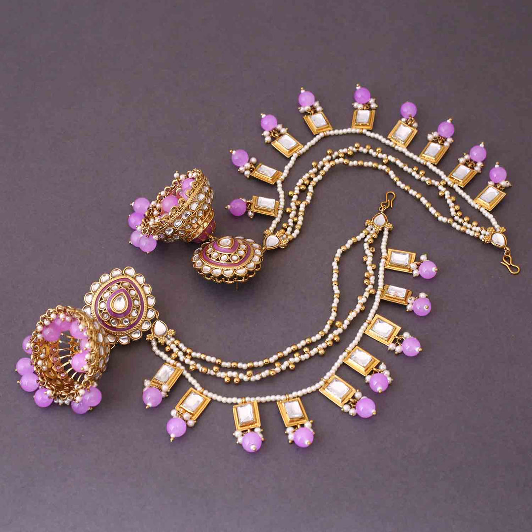 Purple Sriti Sahara Jhumkis