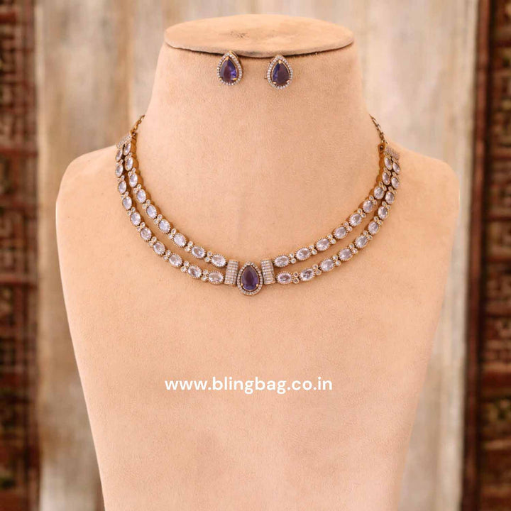 Purple Starla Victorian Jewellery Set- New Arrival