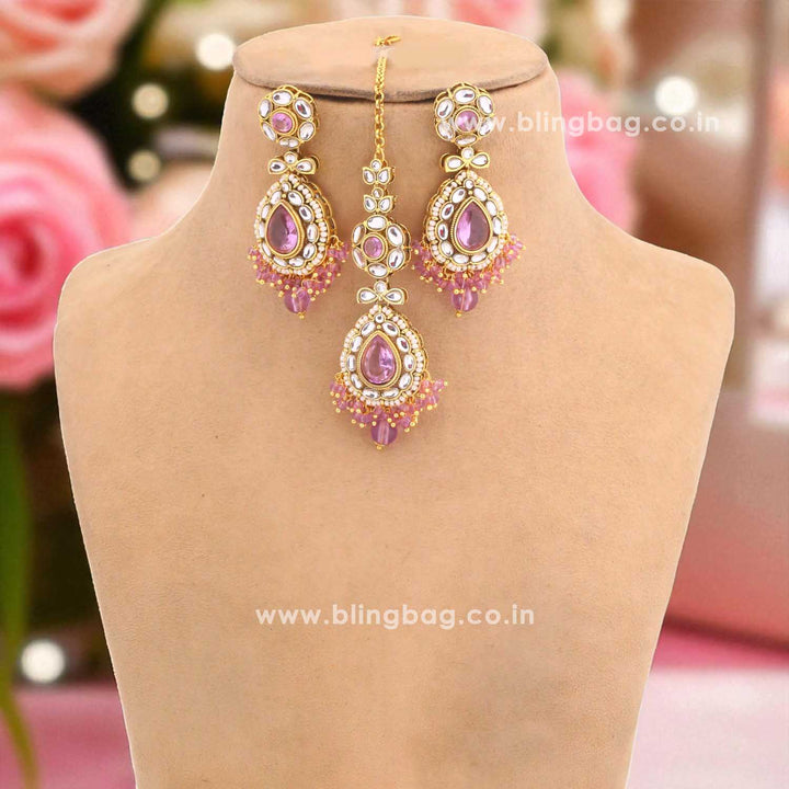 Purple Sumedha Kundan Jewellery Set
