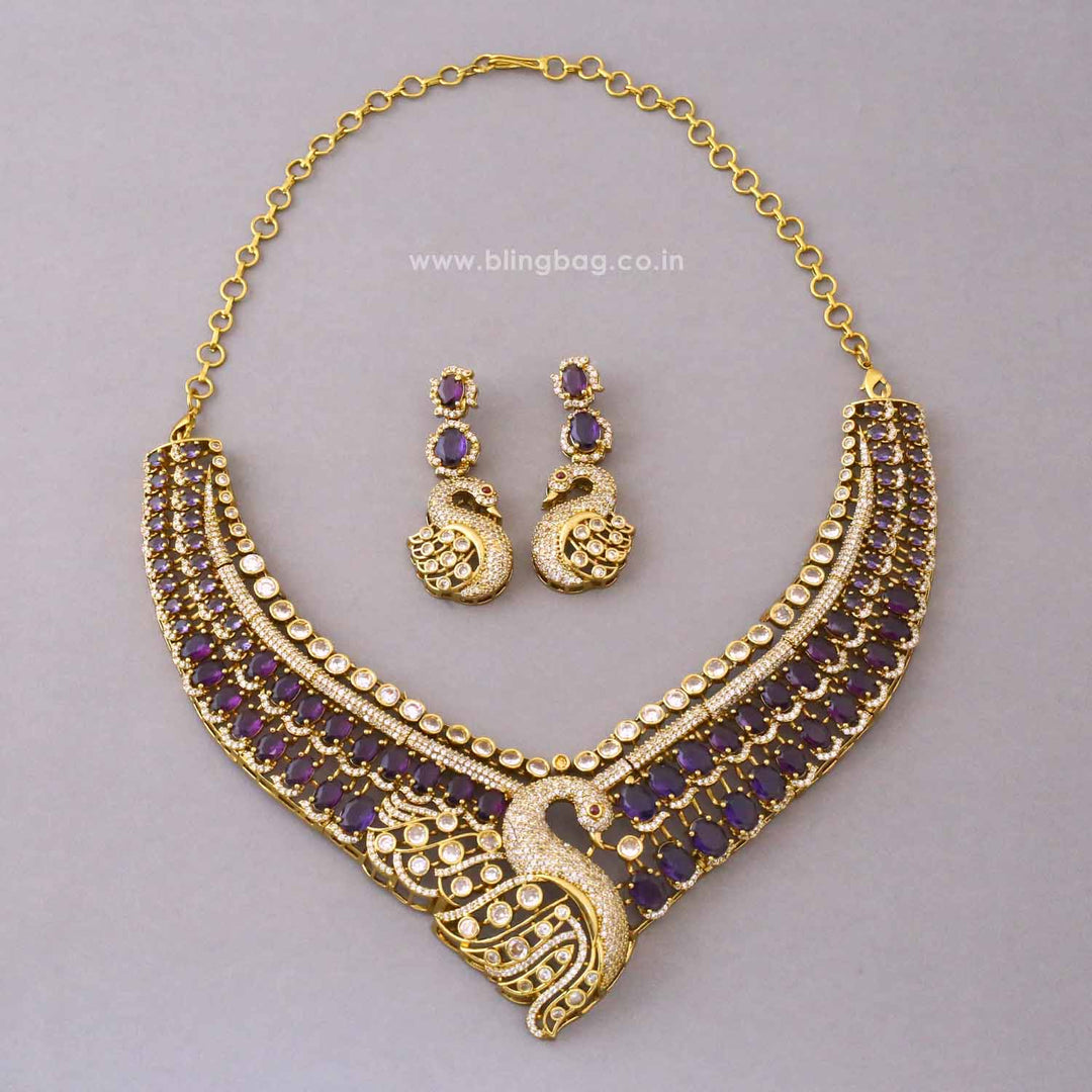 Purple Swanie Victorian Jewellery Set - New Arrival