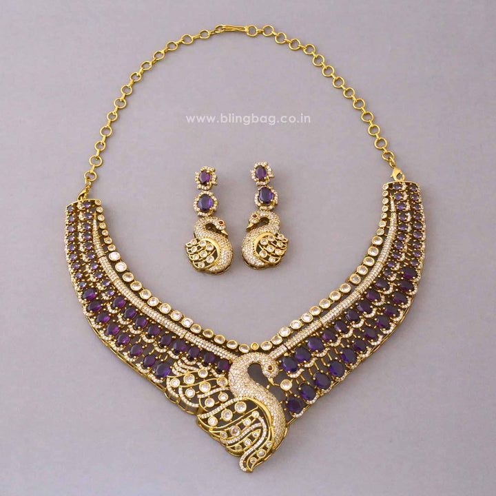 Purple Swanie Victorian Jewellery Set - New Arrival