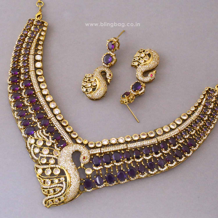 Purple Swanie Victorian Jewellery Set - New Arrival
