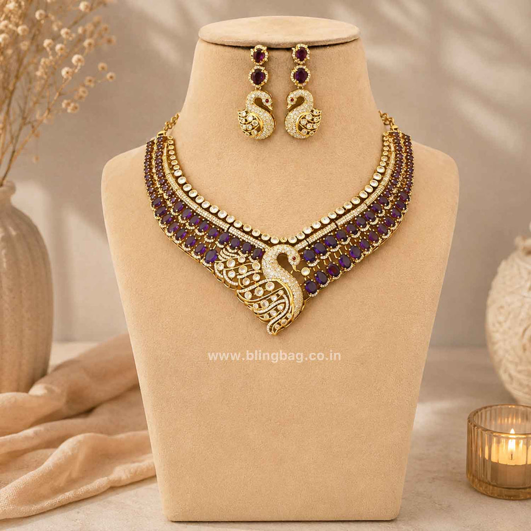 Purple Swanie Victorian Jewellery Set - New Arrival