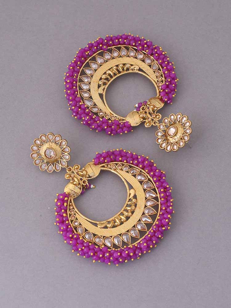 Purple Swarna Chandbalis