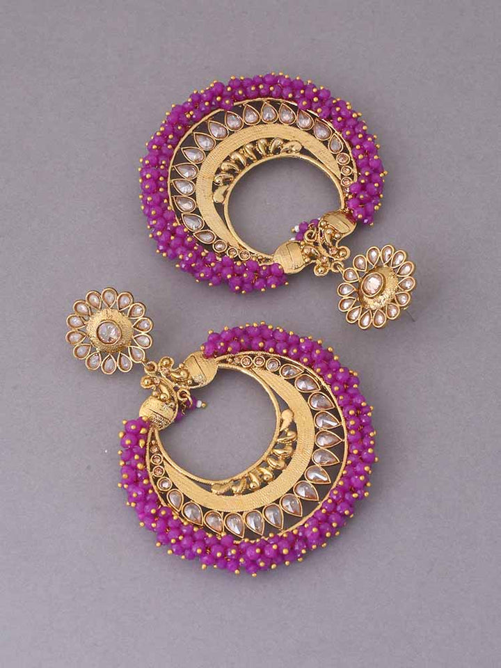 Purple Swarna Chandbalis