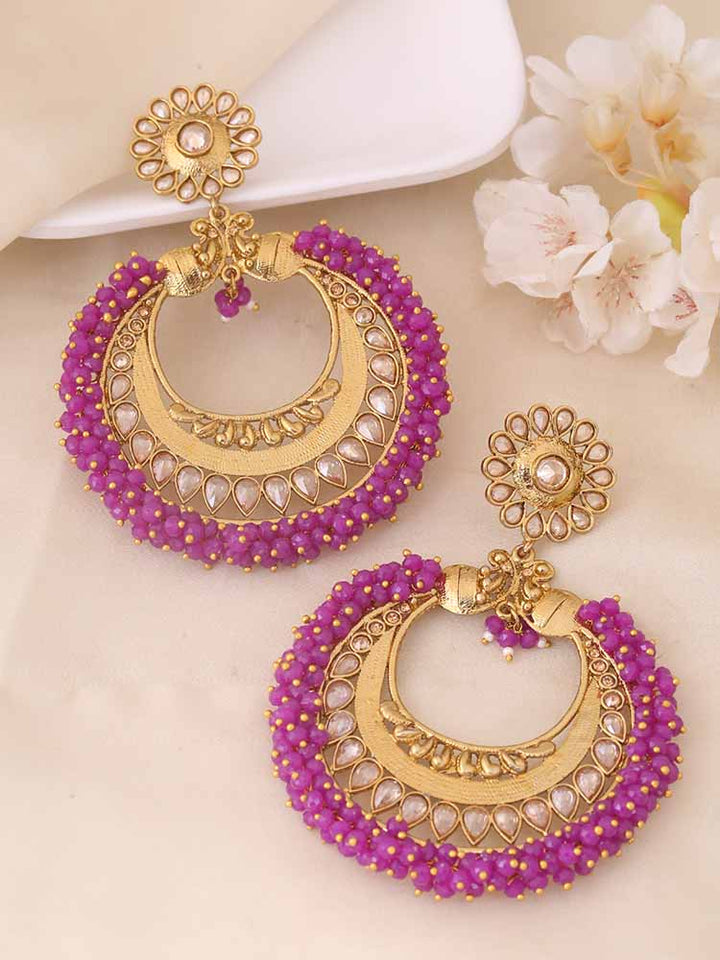 Purple Swarna Chandbalis