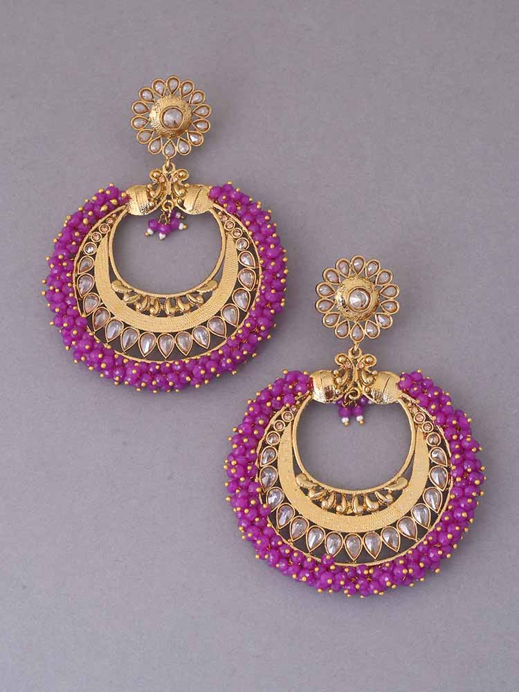 Purple Swarna Chandbalis