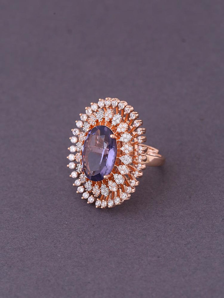 Purple Sylvie Zirconia Ring
