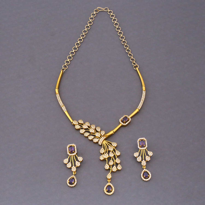 Purple Tanvika Antique Jewellery Set - New Arrival