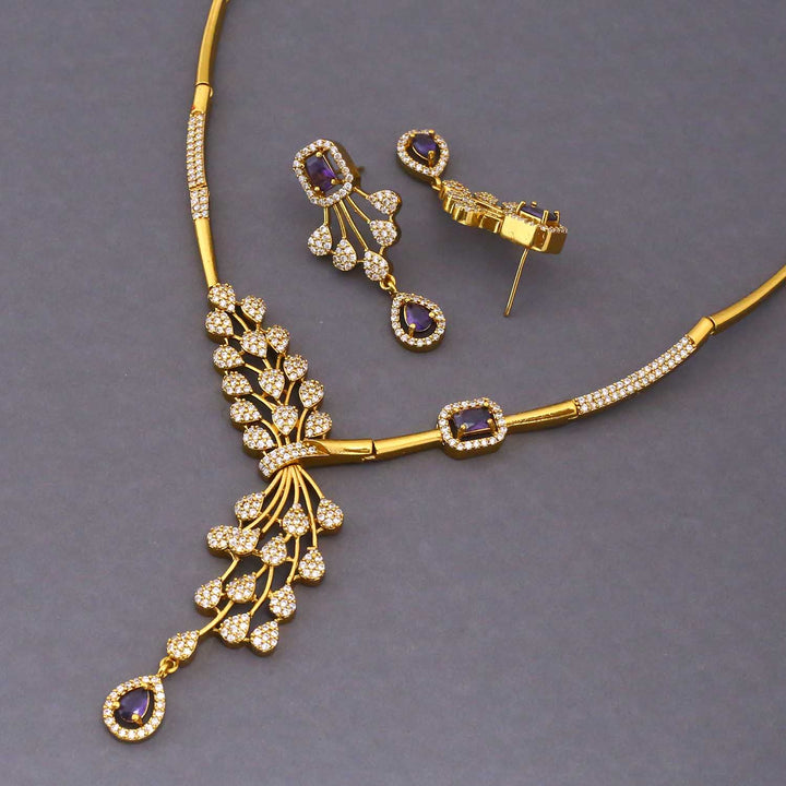 Purple Tanvika Antique Jewellery Set - New Arrival