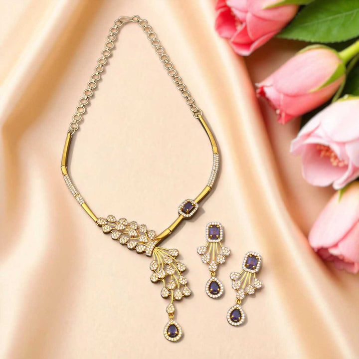 Purple Tanvika Antique Jewellery Set - New Arrival