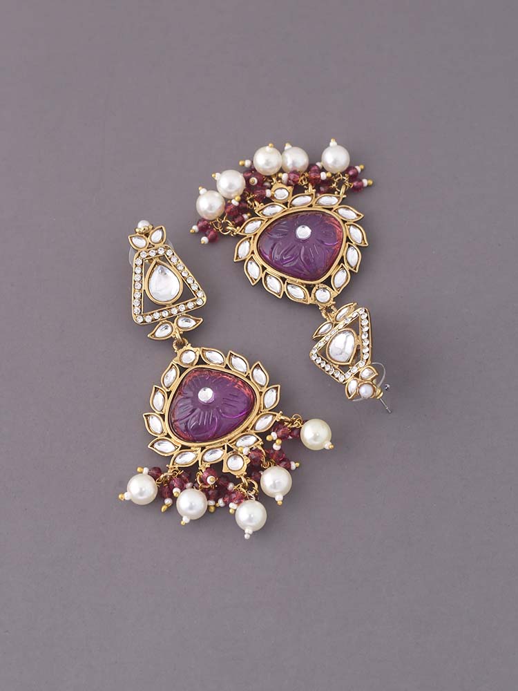 Purple Tapsi Chandbalis