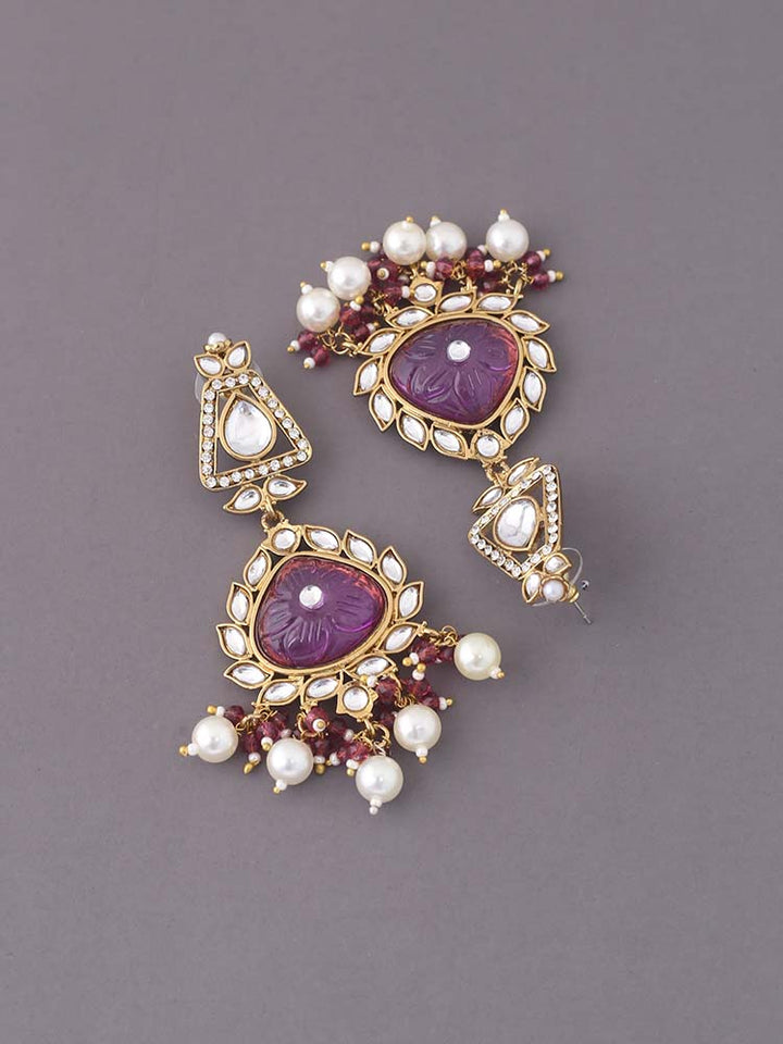 Purple Tapsi Chandbalis