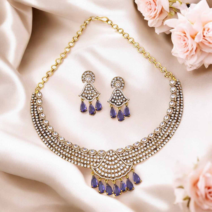 Purple Tarini Hasli Victorian Jewellery Set - New Arrival