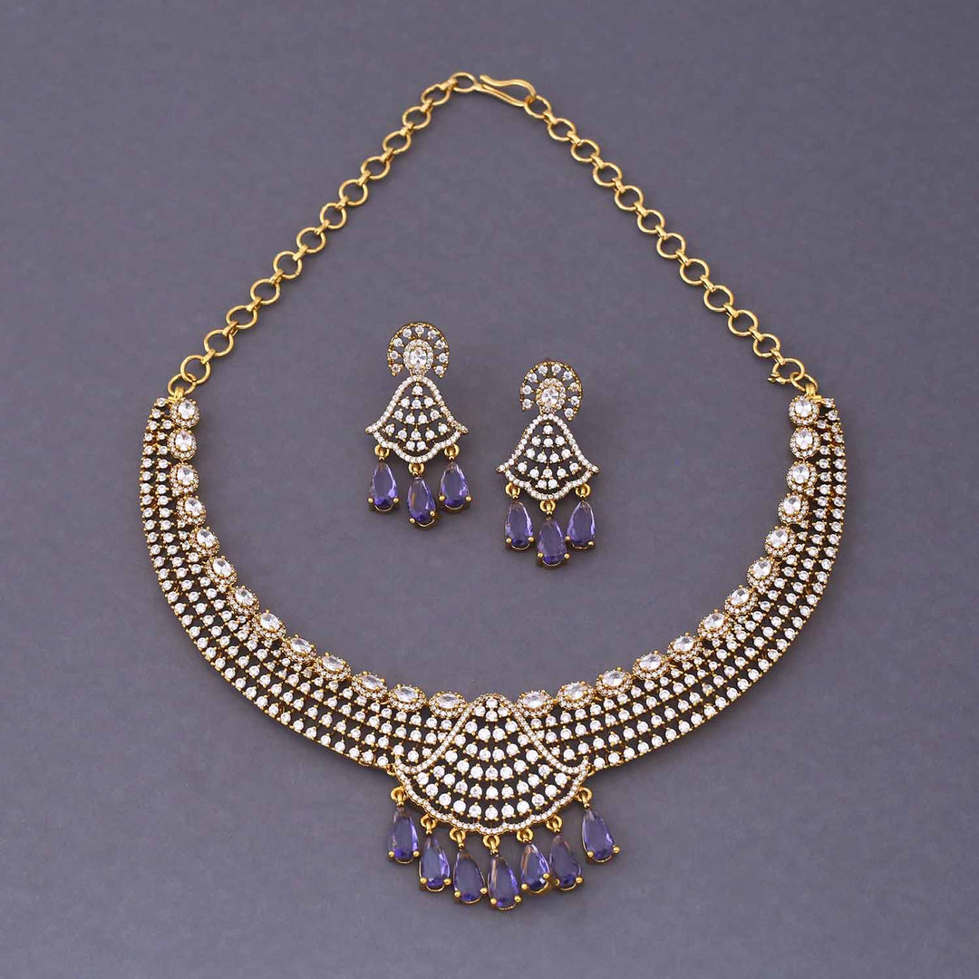 Purple Tarini Hasli Victorian Jewellery Set - New Arrival